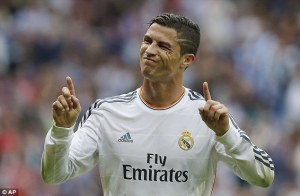 Ronaldo uses his fingers as antennae to communicate with celestial beings.